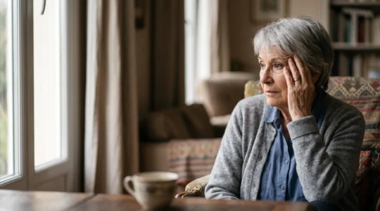 Portrait contemplatif d'une personne âgée près d'une fenêtre, illustrant la frontière subtile entre l'oubli normal et les premiers signes d'Alzheimer